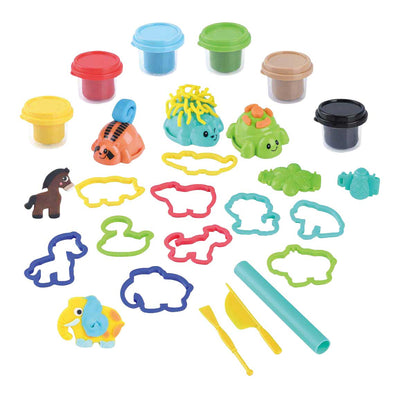 Playgo Tierinsel-Ton-Set – 6 Tontöpfe