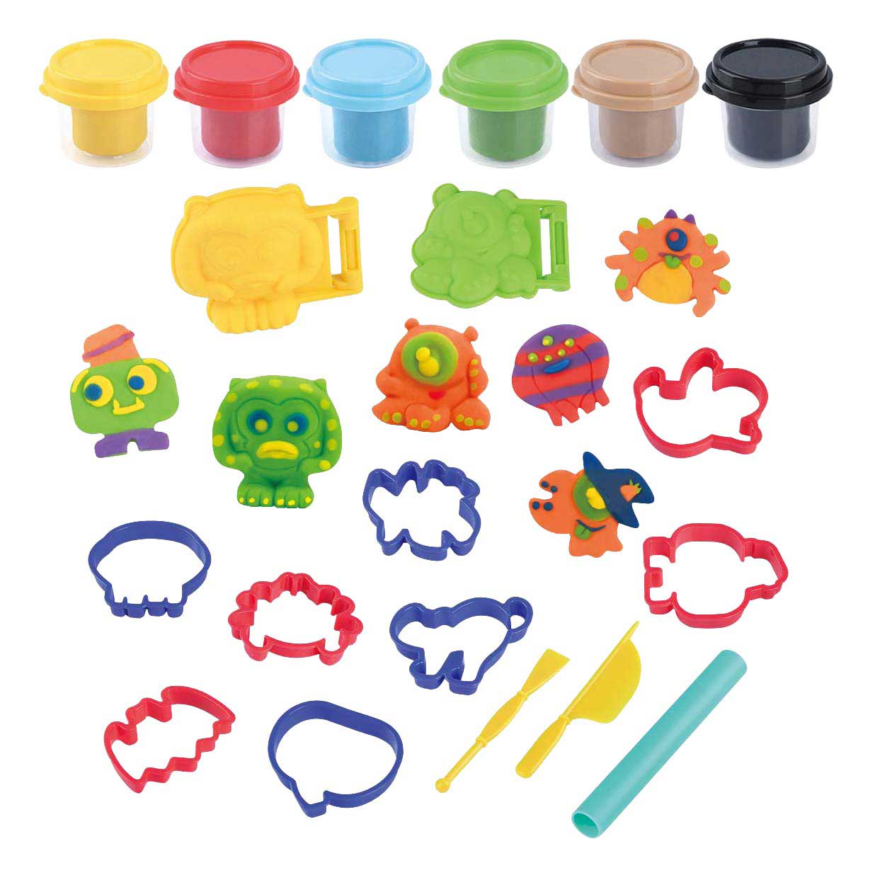 Playgo Monster Gang Ton-Set – 6 Tontöpfe