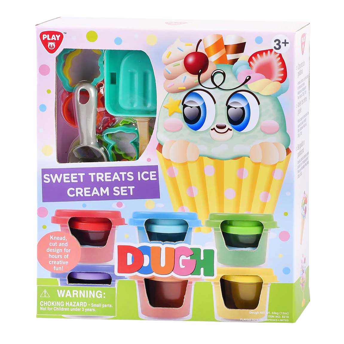 Playgo Süßigkeiten-Eis-Ton-Set – 6 Tontöpfe