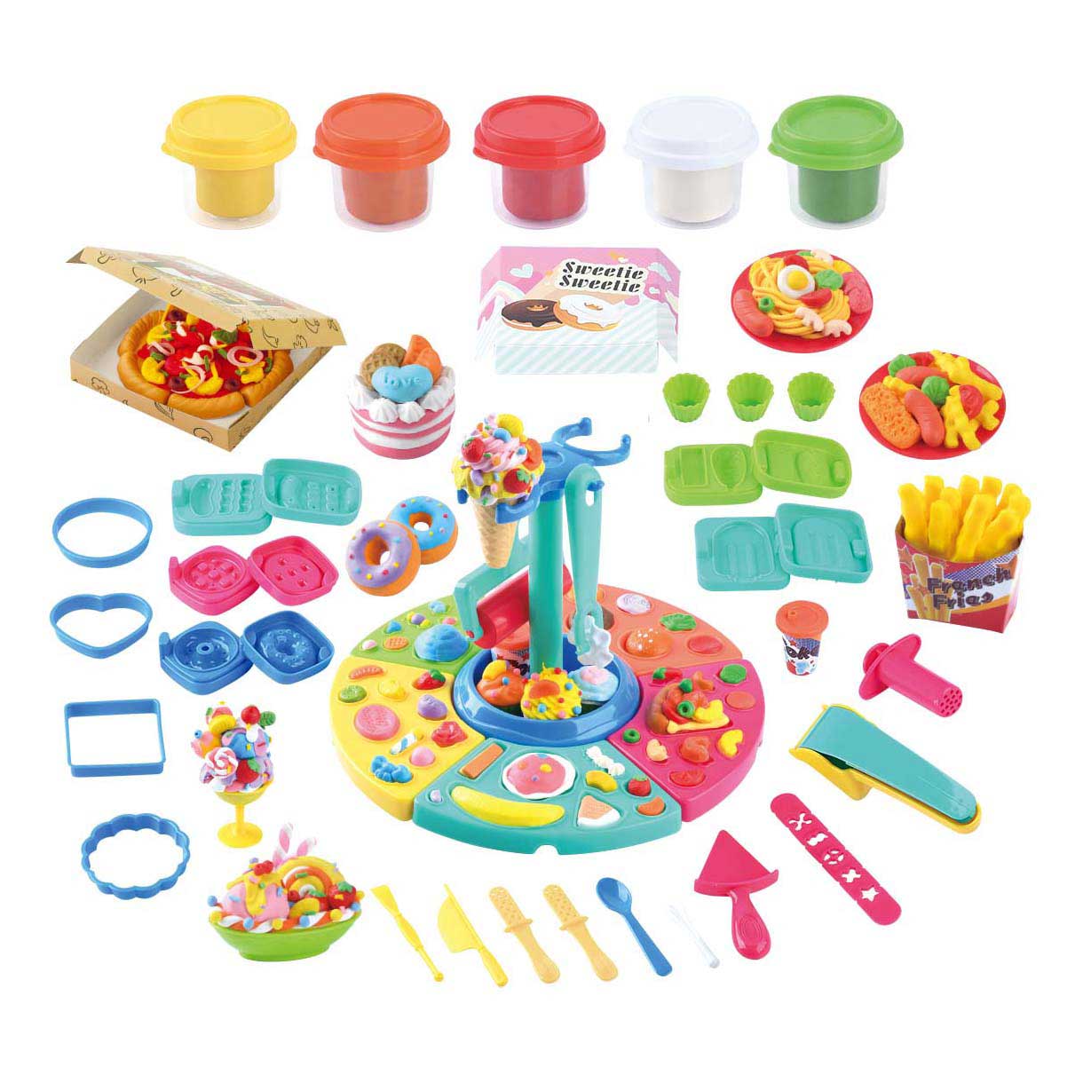 Luxus-Ess-Ton-Set von Playgo – 5 Tontöpfe