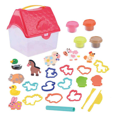 Playgo Ton-Set für kleine Bauernhöfe – 4 Tontöpfe