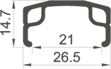 Rodi Vorderrad 28 622*21 Parallex Silber - afbeelding 1
