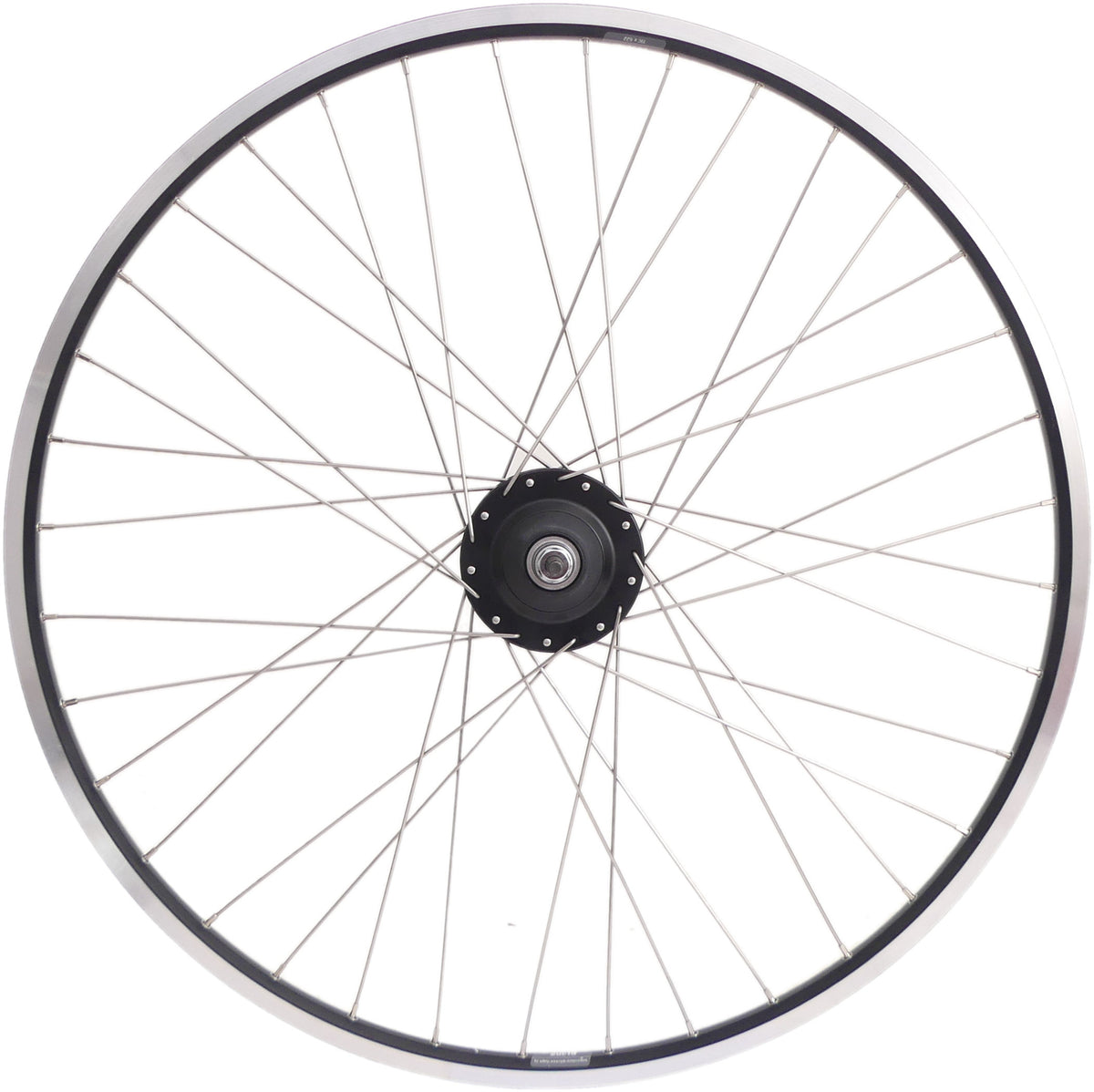 Hinterrad 28 Nexus 8 Rollerbrake -Hub mit schwarzen Rand und Edelstahl -Speichen