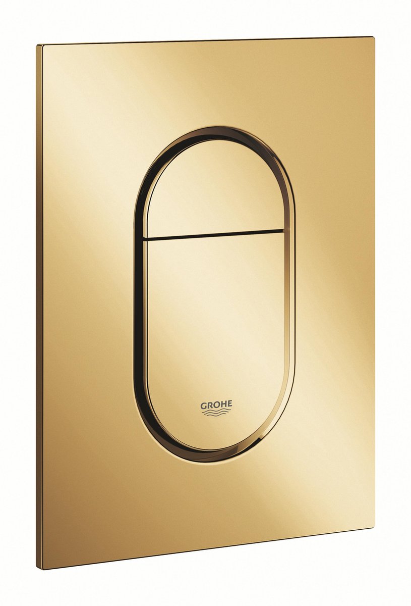 Grohe Arena Cosmopolitan S Bedienfeld-WC – vertikal – Doppelspülung – Cool Sunrise (glänzendes Gold) – schlanke Größe