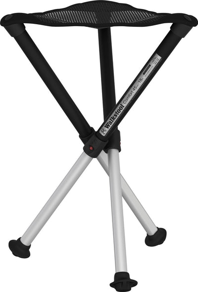 Walkstool - 3-beiniger Hocker - Komfort 45 cm - verstellbar - Schwarz