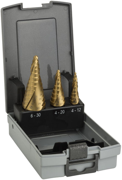 Bosch Stufenbohrer HSS-Blech-Set, 3-tlg. 4-12 4-20 6-30 - 2608587...