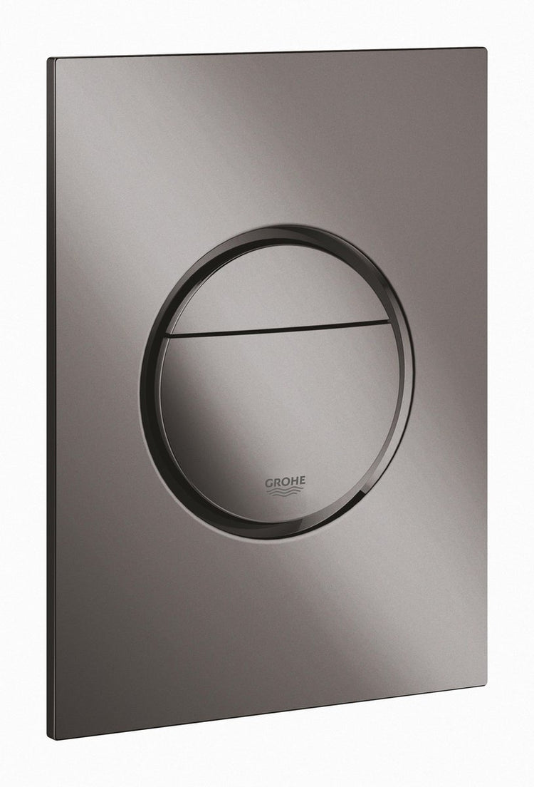 Grohe Nova Cosmopolitan S Bedienfeld-WC – vertikal – Doppelspülung – umweltfreundlich – Hartgraphit (glänzendes Anthrazit) – schlanke Größe