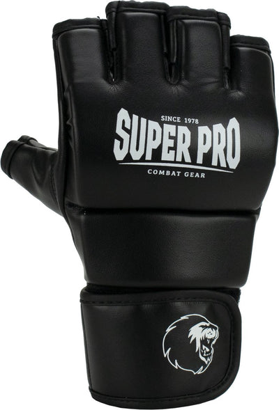 Super Pro Combat Gear Brawler MMA Handschuhe schwarz und weiß klein