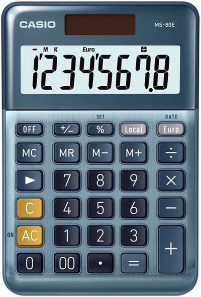 Rechenmaschine Casio MS-80e blau