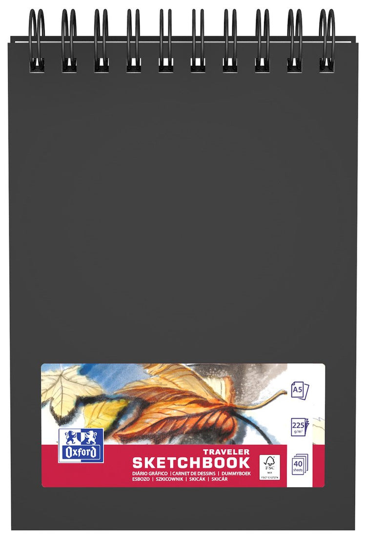 Oxford-Skizzenbuch – A5 – 40 Blatt – 225 g – Spirale