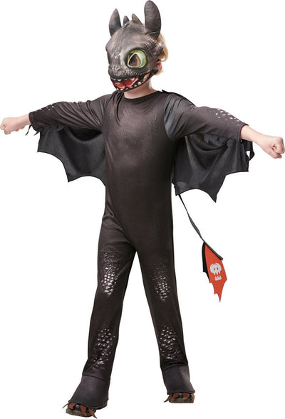 Rubies Rubie's schwarzes Toothless-Kostüm für Jungen Größe 104