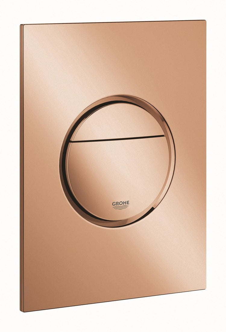 Grohe Nova Cosmopolitan S Bedienfeld-WC – vertikal – Doppelspülung – Eco – Warm Sunset (glänzende Bronze) – schlanke Größe