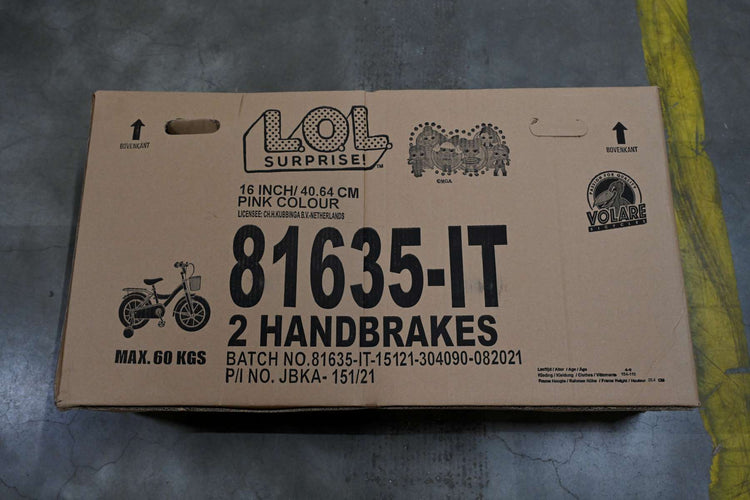 Lol Überraschung Kinderfahrrad - Mädchen - 16 Zoll - Pink - Zwei Handbremsen