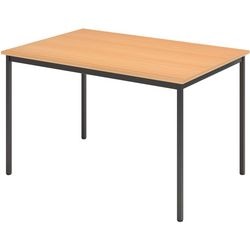 Besprechungstisch Bürodepot Metall Spanplatte 120x80x72cm Buche schwarz