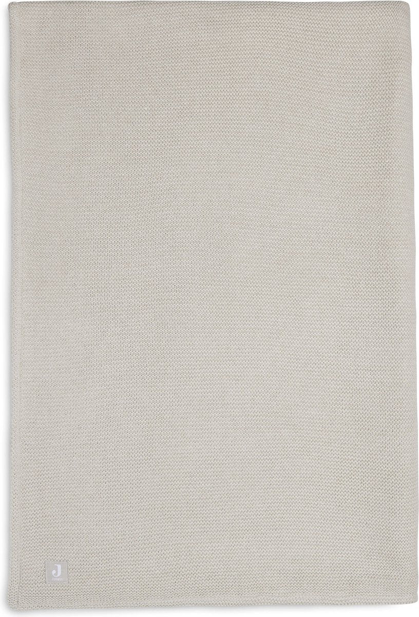 Jollein Babydecke für Kinderbett, 100 x 150 cm, Grundstrick – Nougat-Fleece
