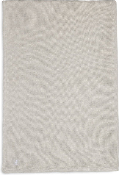 Jollein Babydecke für Kinderbett, 100 x 150 cm, Grundstrick – Nougat-Fleece