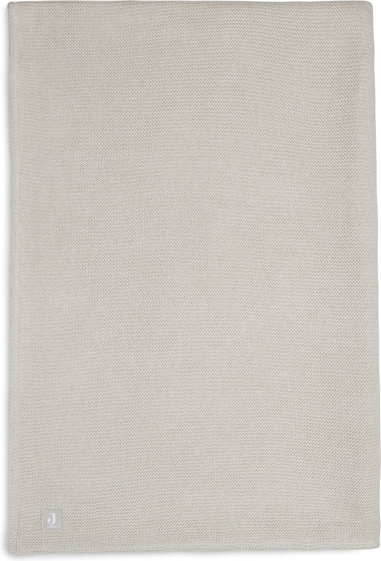 Jollein Babydecke für Kinderbett, 100 x 150 cm, Grundstrick – Nougat-Fleece