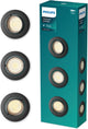 Philips LED Philips Peridot Einbaustrahler – GU10-Fassung – schwarz – rund – ausrichtbarer Strahler – 3er-Pack