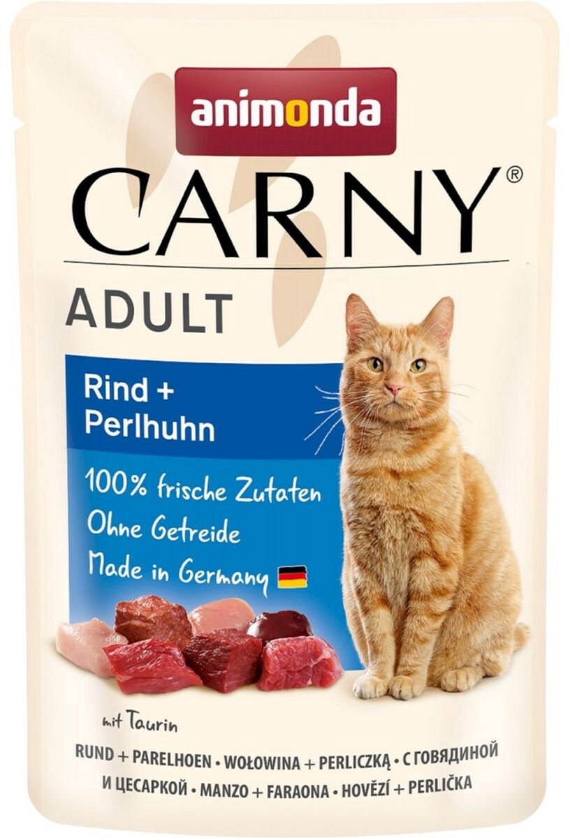 Animonda Katzenfutter Carny Adult Rind- und Perlhuhnfleisch 85 g