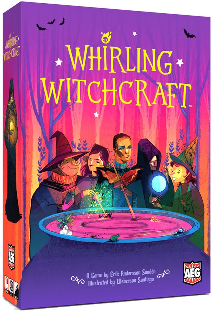 Alderac Entertainment Group Whirling Witchcraft – Brettspiel für 2–5 Spieler – magische Strategie