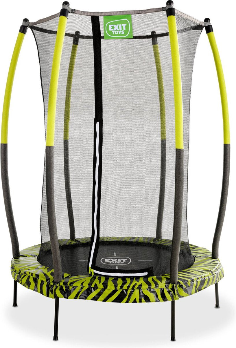 Exit Toys Exit Tiggy Trampolin ø140cm – mit Sicherheitsnetz – rund – Kindertrampolin – Schwarz Grün