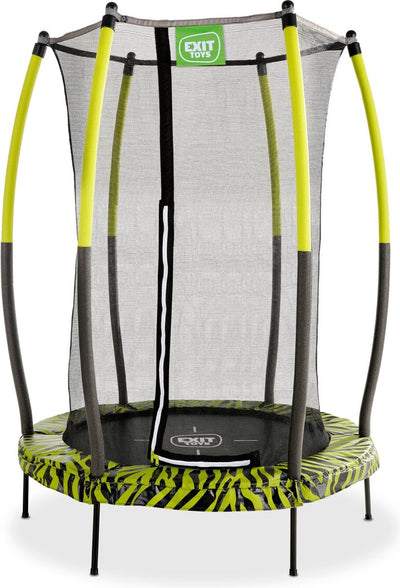 Exit Toys Exit Tiggy Trampolin ø140cm – mit Sicherheitsnetz – rund – Kindertrampolin – Schwarz Grün