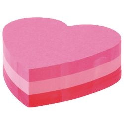 Figurenwürfel Post-it 2007h sortiert Neon Herzform 225 Blatt
