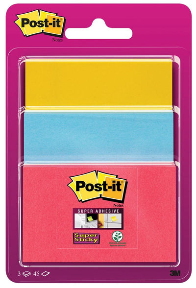 Super-Haftnotizen zum Posten | 45 Blatt | 3 Formate | verschiedene Farben | auf Blase
