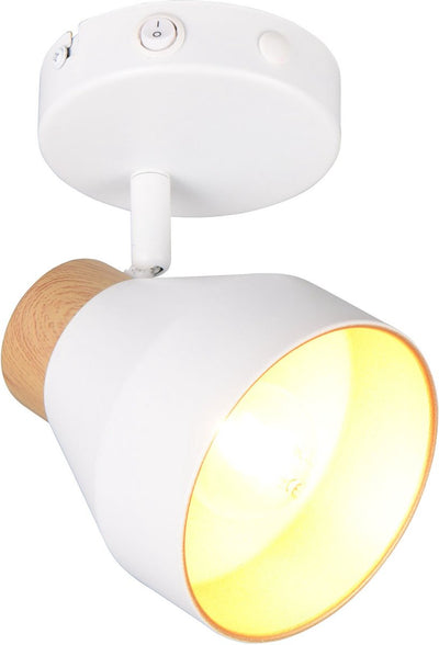 Rl lebe deine Lichtrealität Valentin - Spot - weiß matt - exkl. 1x E14 4 W - Wand- und Deckenmontage - geeignet für Festmontage oder Stecker - Casalum