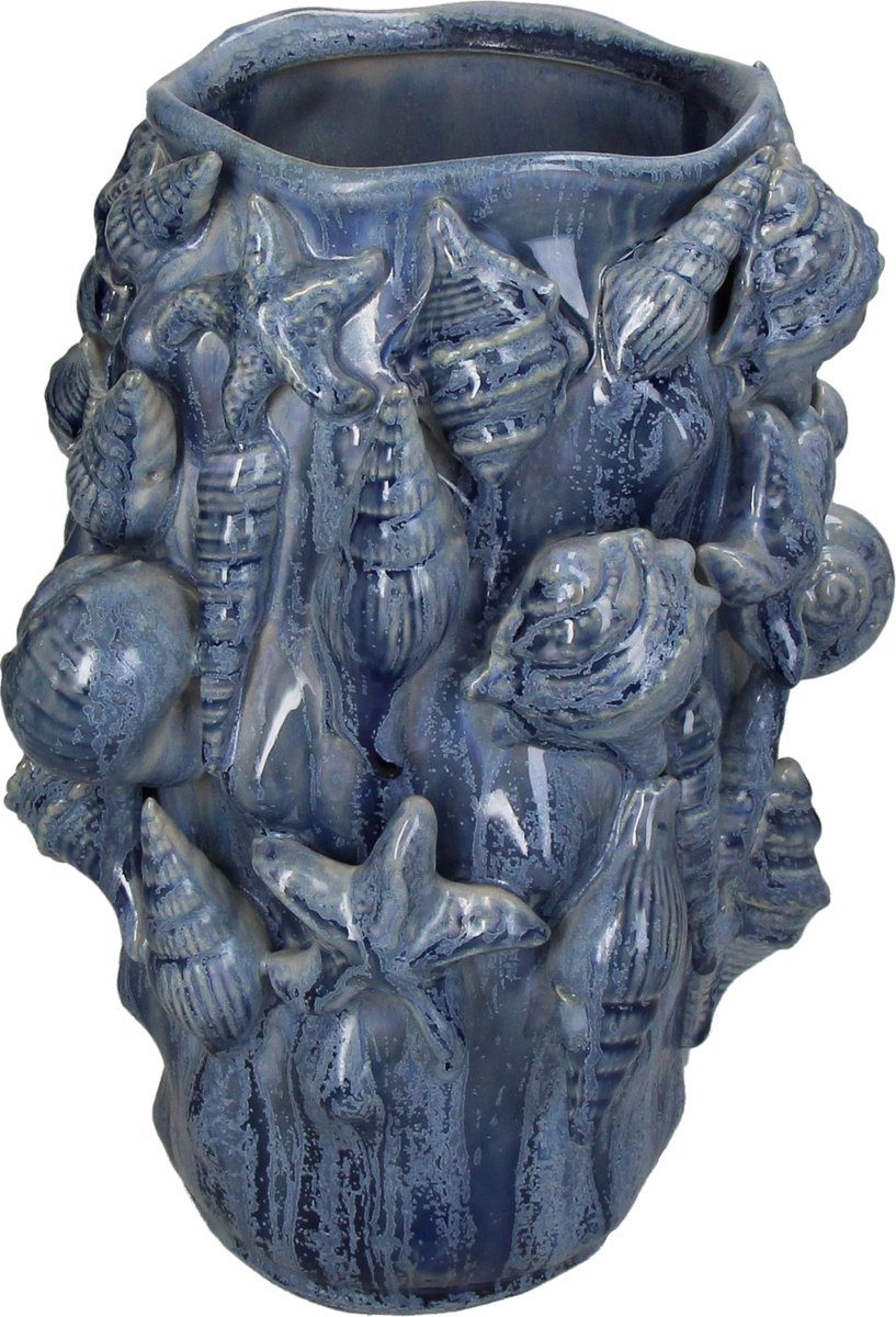 Vase aus der HD-Sammlung, Schale aus Steingut, 18,5 x 18,5 x 28 cm