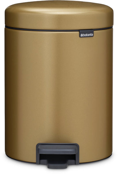 Brabantia Newicon Abfallbehälter – 5 Liter – Badezimmer – warmes Messing