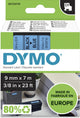 Original Dymo d1-Etiketten | black text on blue label | 9mm x 7m | selbstklebende Etiketten für den Etikettendrucker Label Manager | Hergestellt in Europa