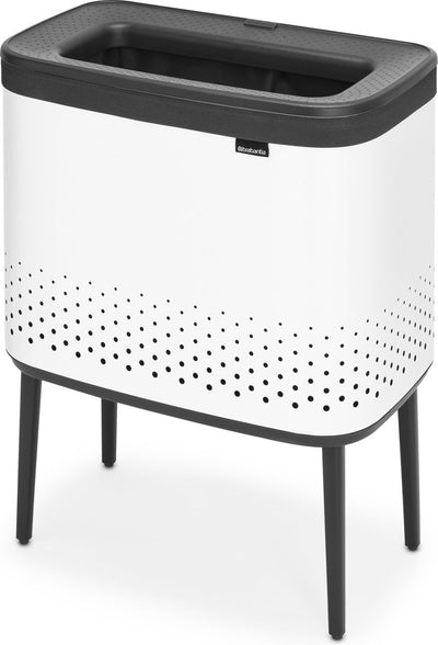 Brabantia Bo Wäschekorb – mit Deckel – 60 l – Weiß