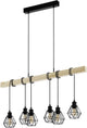 Eglo Townshend 5 Hängelampe – E27 – 100 cm – Schwarzbraun – FSC-Holz