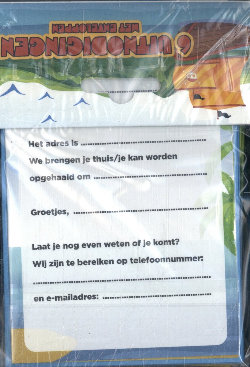 Interstat Einladungskarten - Piraten - 6 Stk.