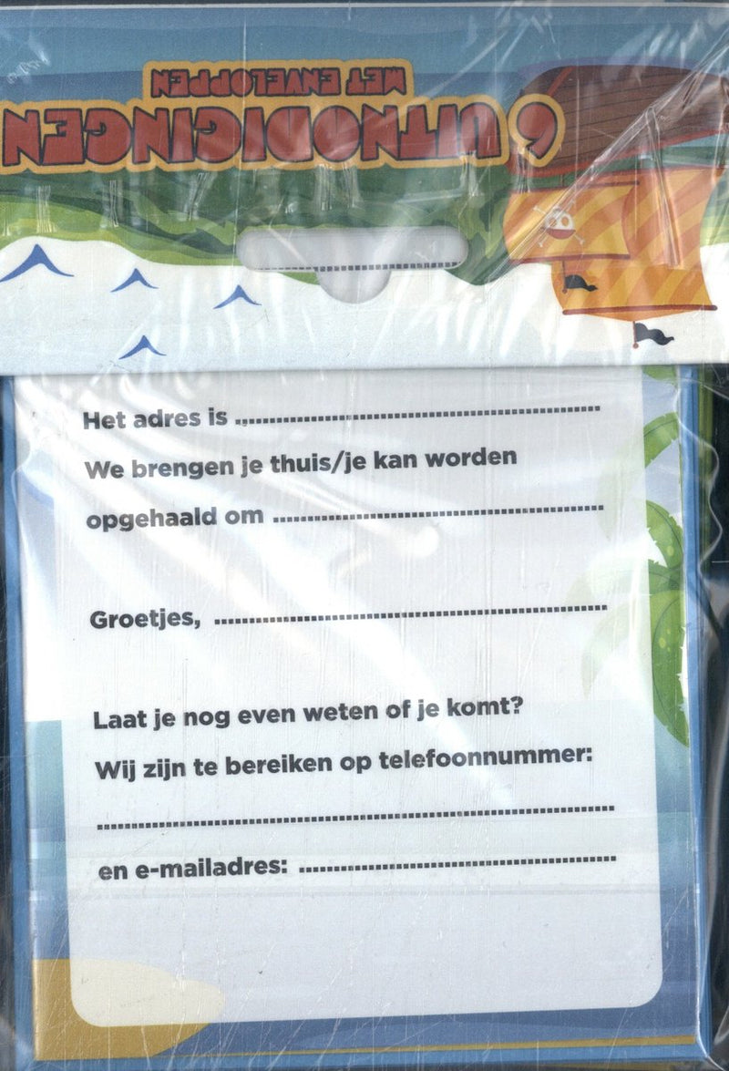 Interstat Einladungskarten - Piraten - 6 Stk.