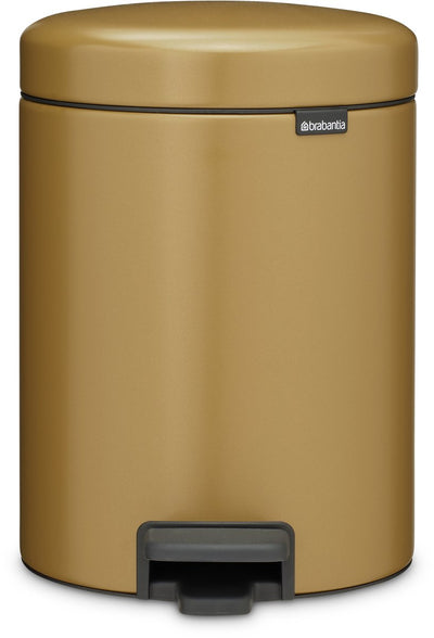 Brabantia Newicon Abfallbehälter – 5 Liter – Badezimmer – warmes Gold