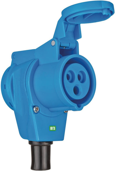 Brennerstuhl Cee Winkelkupplung 230V 16a IP44 - 1x 230V 16a, 1x 230V Cee 16a 3-polig