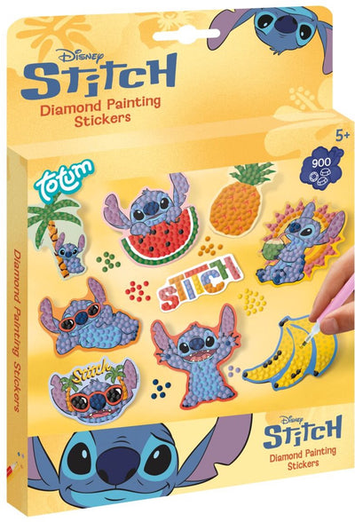 Machen Sie Totum Disney Stitch 9 große Aufkleber mit über 900 Diamantmalerei-Aufklebern – zum Basteln kreativer Spielzeuge für Jungen und Mädchen ab 5 Jahren