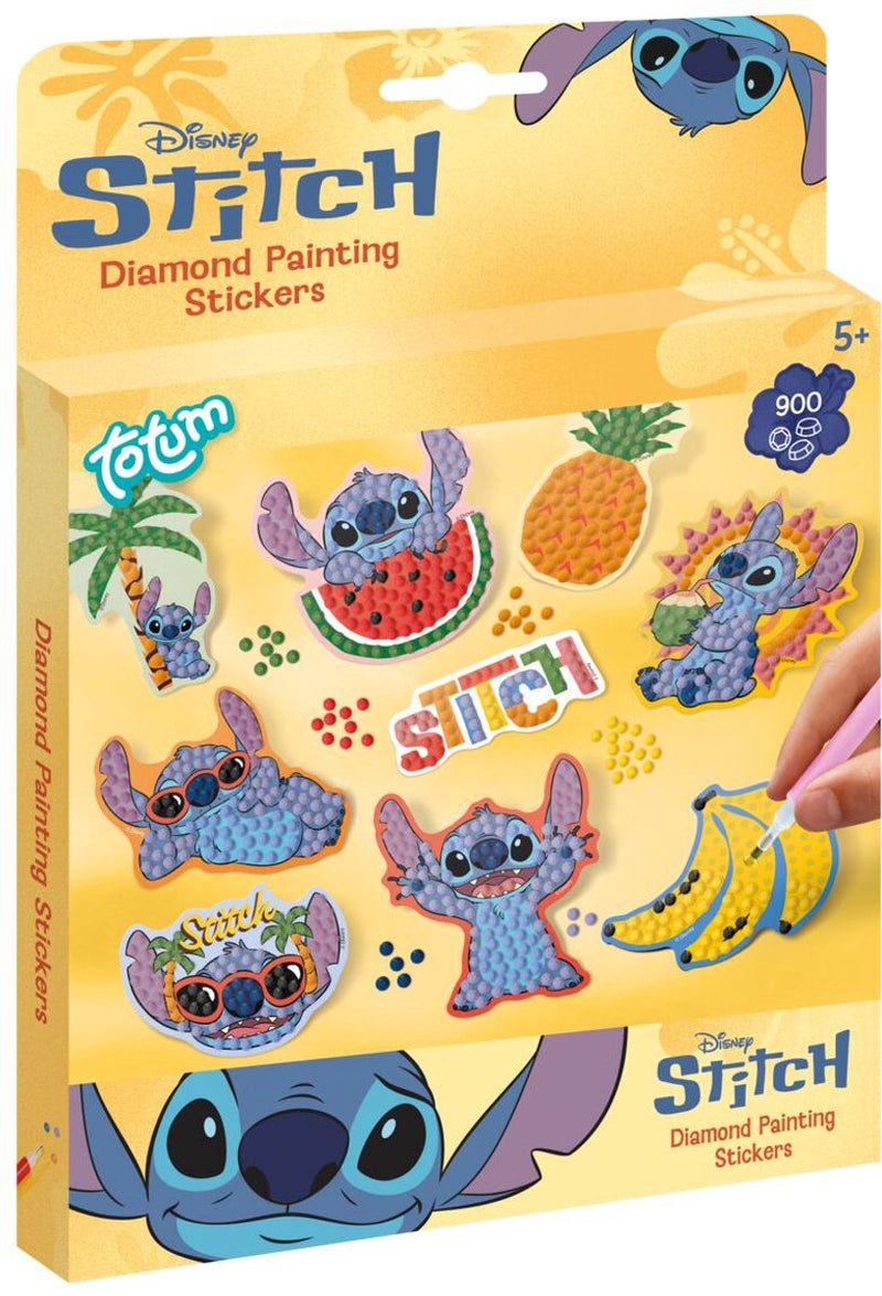 Machen Sie Totum Disney Stitch 9 große Aufkleber mit über 900 Diamantmalerei-Aufklebern – zum Basteln kreativer Spielzeuge für Jungen und Mädchen ab 5 Jahren