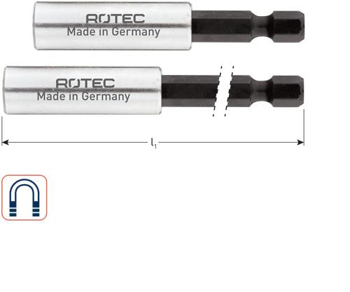 Rotec Bithalter Magnet E6,3x150mm C-Ring