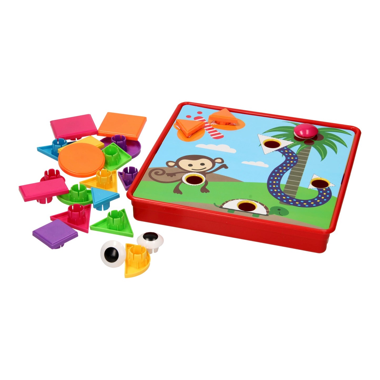 Formpuzzle mit Farbkarten, 33 Teile.