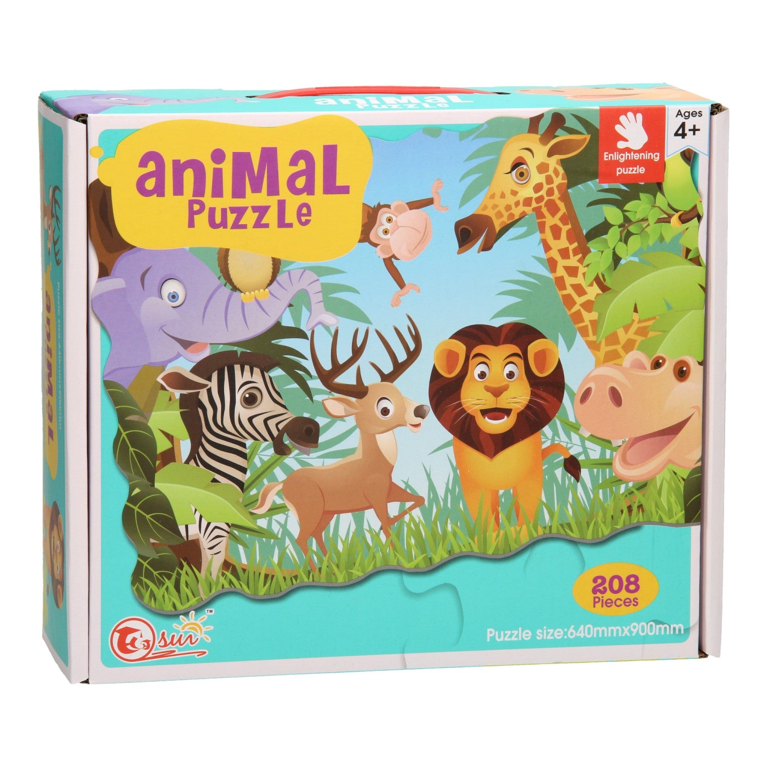 - Fröhliche Tiere Puzzle XL 208st.