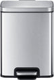 Eko - Madison Treteimer 6 Liter - Edelstahl Kunststoff - Nebelmatter Edelstahl - Abfalleimer