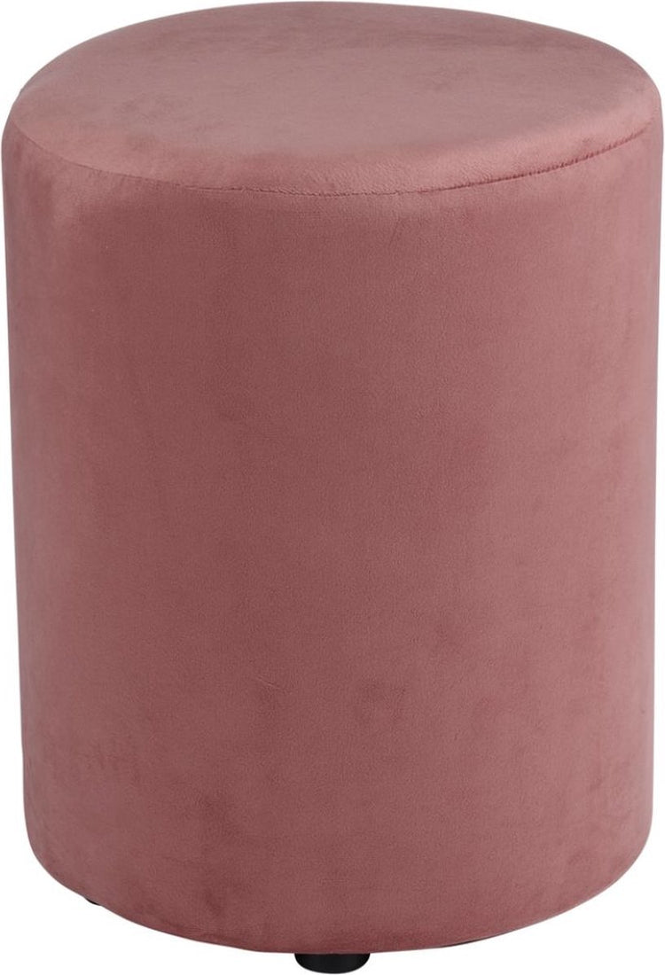 Arti Casa Ottoman runder Samt – runder Samt-Ottomane 28 x 36 cm – kompakter Sessel oder Hocker – Ottomane für Wohn- und Schlafzimmer – Rosa