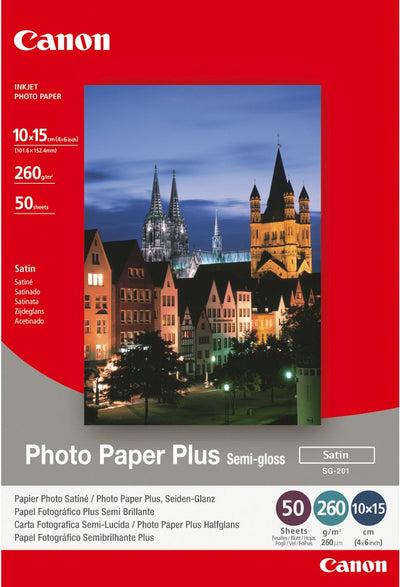 Canon Fotopapier Plus seidenmatt SG-201 1686b015 Fotopapier 10 x 15 cm 260 g m² 50 Blatt seidenmatt
