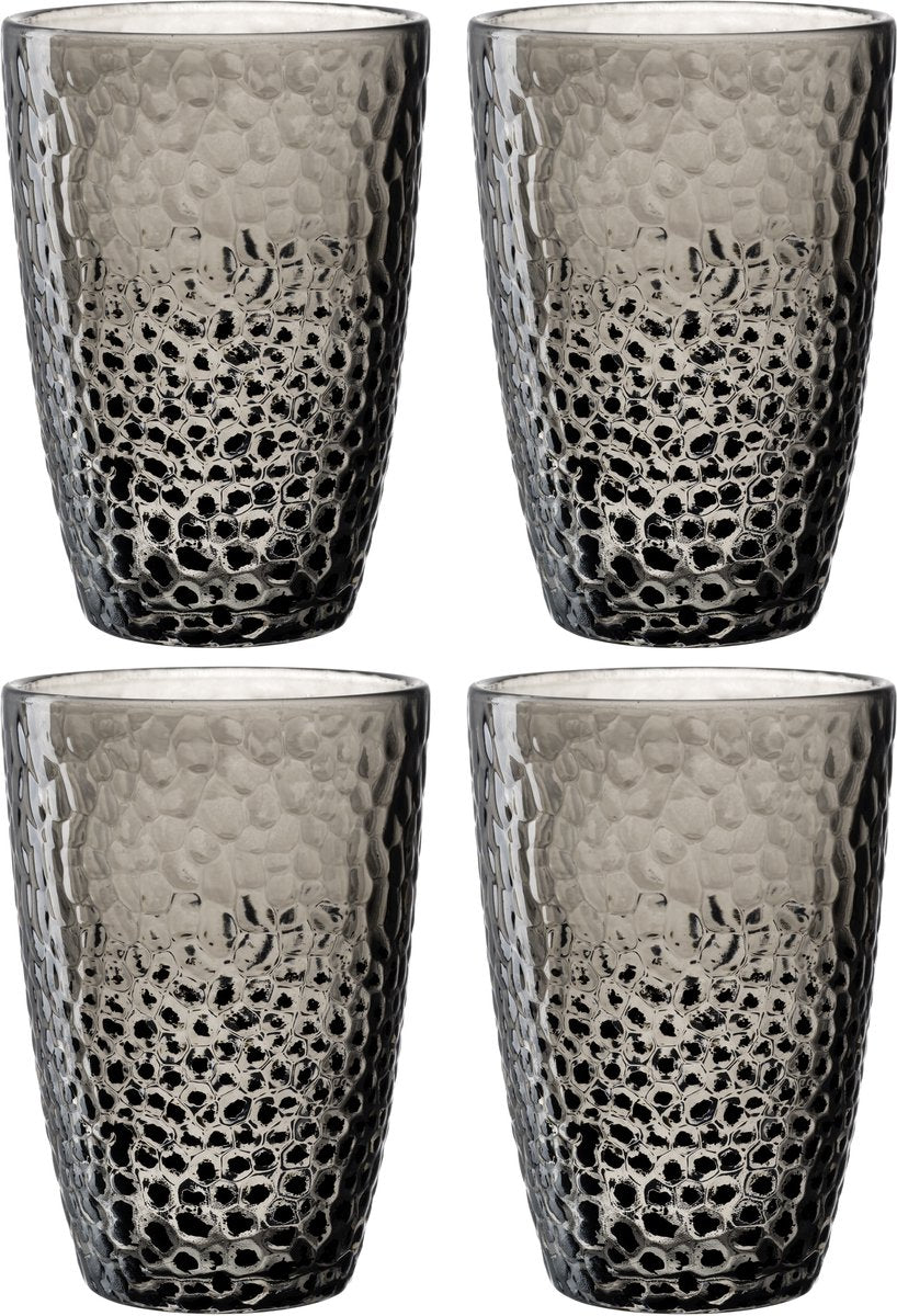 Leonardo Longdrinkglas 340ml grau. Matera - 4er-Set