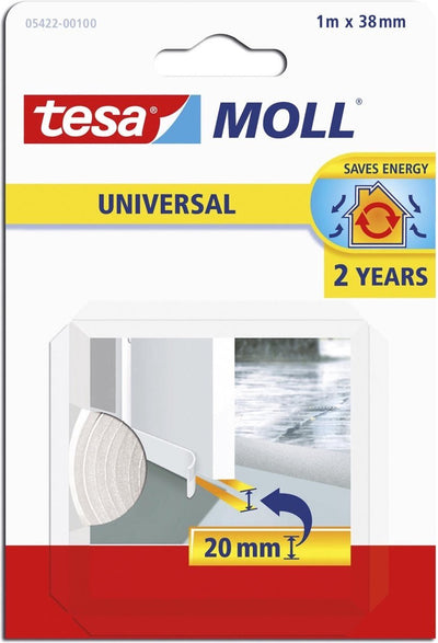 Tesa Tour -Gurt Innere Tür 1m x 38 mm auf Roll Weiß