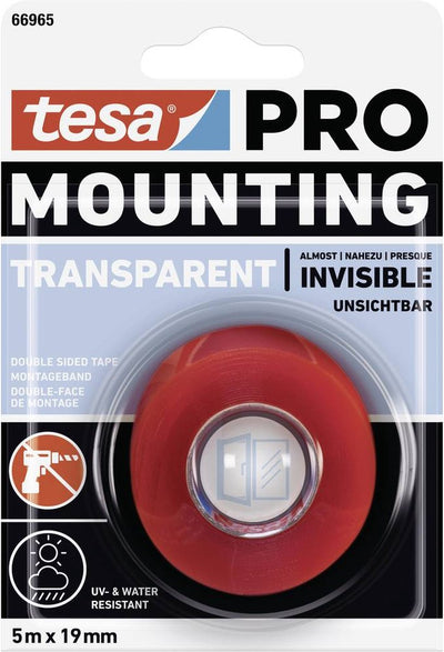 Tesa Montageband Montage Pro transparent 66965 5 m x 19 mm - 6696...