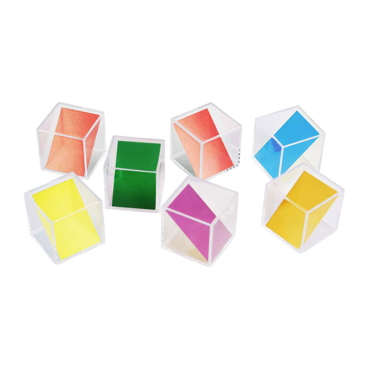 Lobbes transparente Farbwürfel - 5 cm - 18 Stk